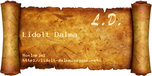 Lidolt Dalma névjegykártya